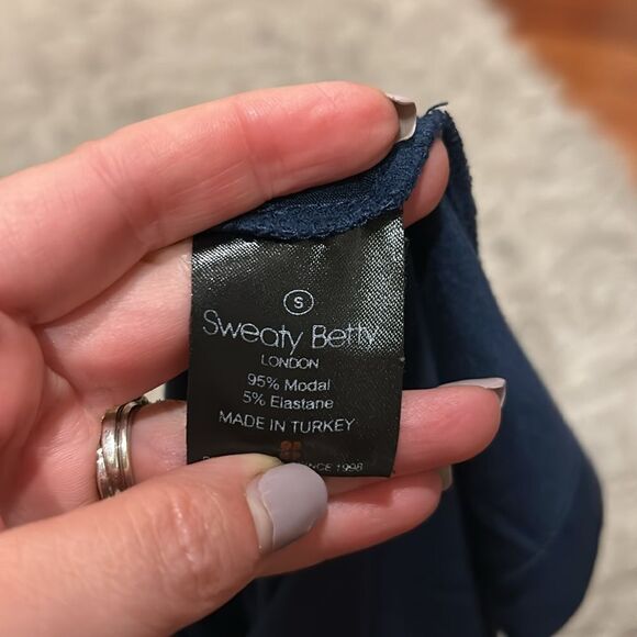 Sweaty Betty women’s dark teal modal stretch flowy tshirt - Picture 5 of 6